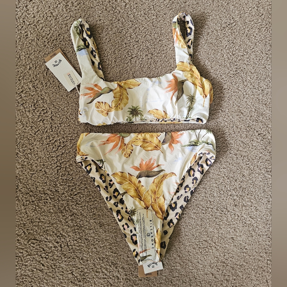 NWT Sweet Sands Reversible Tank Rise Bikini Set- Size Large